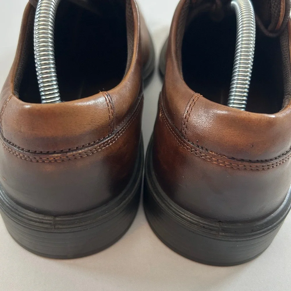 Ecco Oxford Shoes Mens 11 Brown Leather Minneapolis Danish Design Casual Comfort